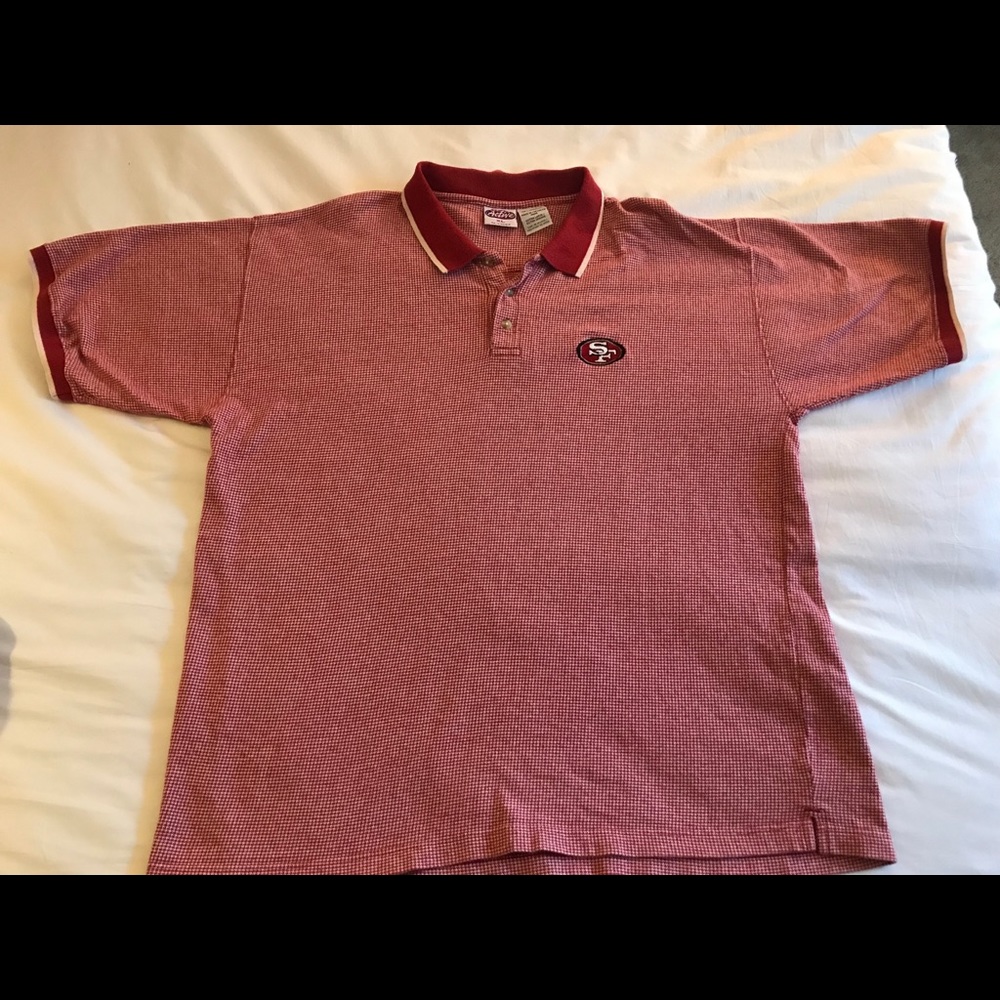 NFL Active 49ers - Red White - Vintage Polo